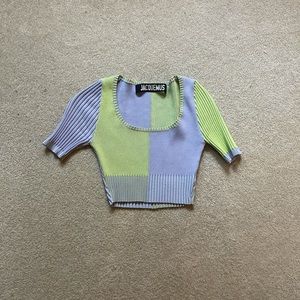 Jacquemus color block crop top